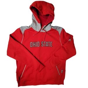 VTG NIKE FIT THERMA OHIO STATE BUCKEYES RED HOODIE YOUTH SIZE LARGE 12-14